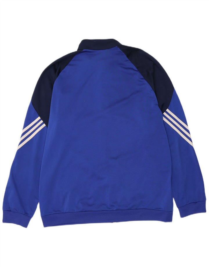 Adidas Mens Tracksuit Top Jacket XL Blue Colourblock Polyester