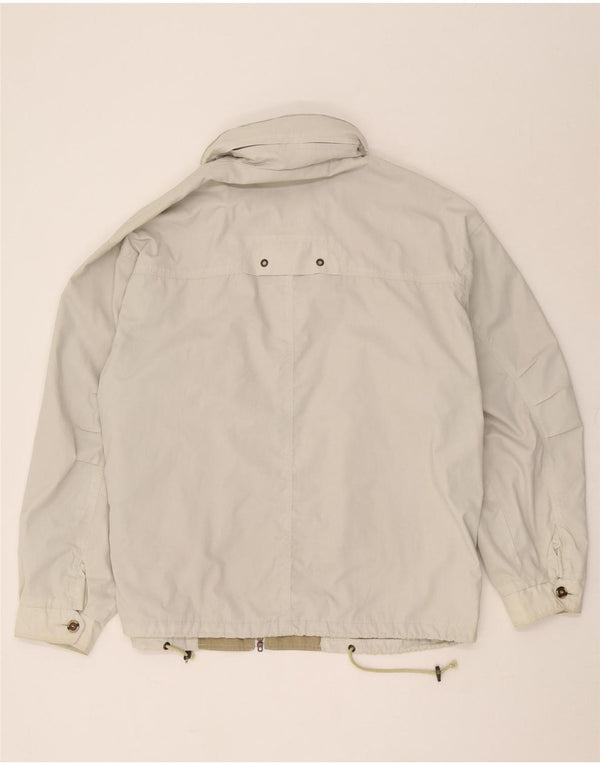 Vintage Mens Utility Jacket UK 42 XL Beige Cotton