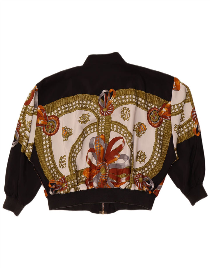 Felicia Jachetă bomber supradimensionată pentru femei cu model abstract EU 44 XL negru