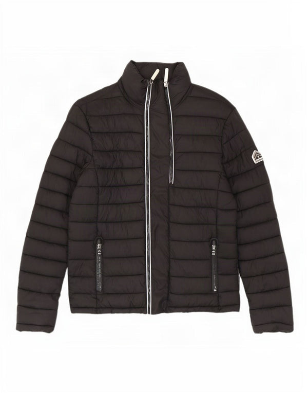 Ανδρικό μπουφάν με επένδυση Superdry UK 38 Medium Black Nylon