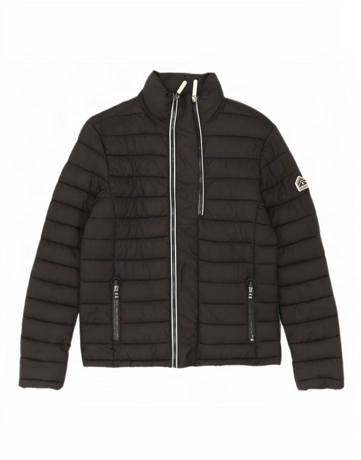 Jaqueta acolchoada masculina Superdry UK 38 médio preto nylon