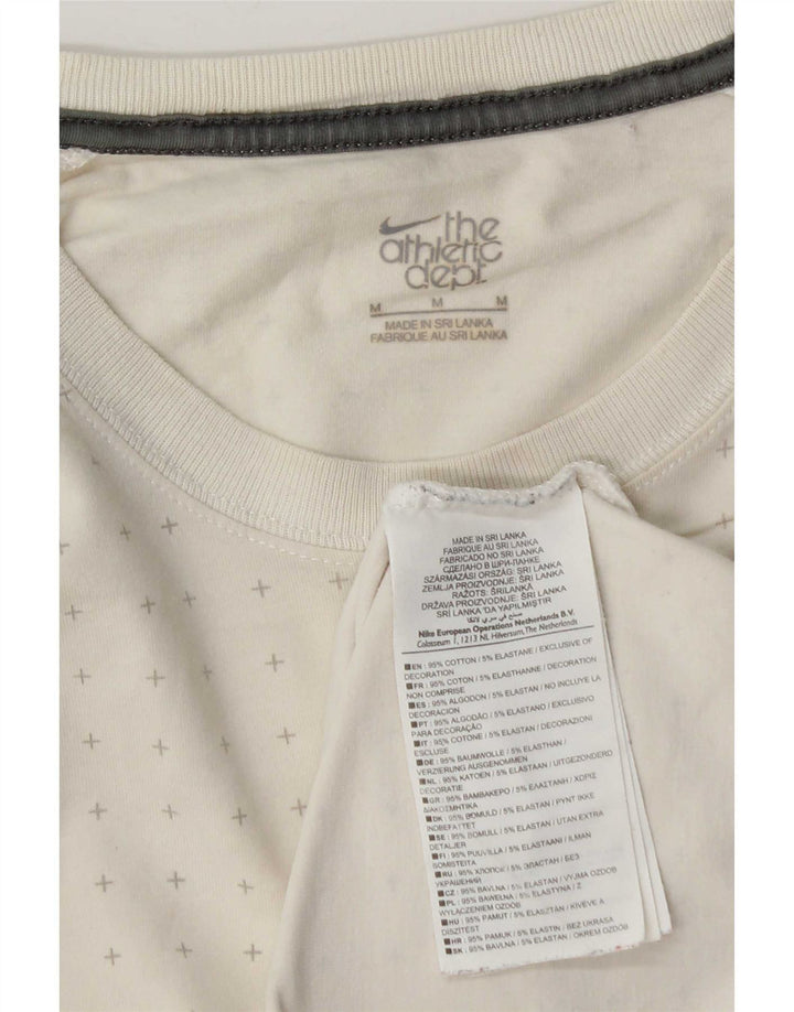 Nike Mens T-Shirt Top Medium White Spotted Cotton