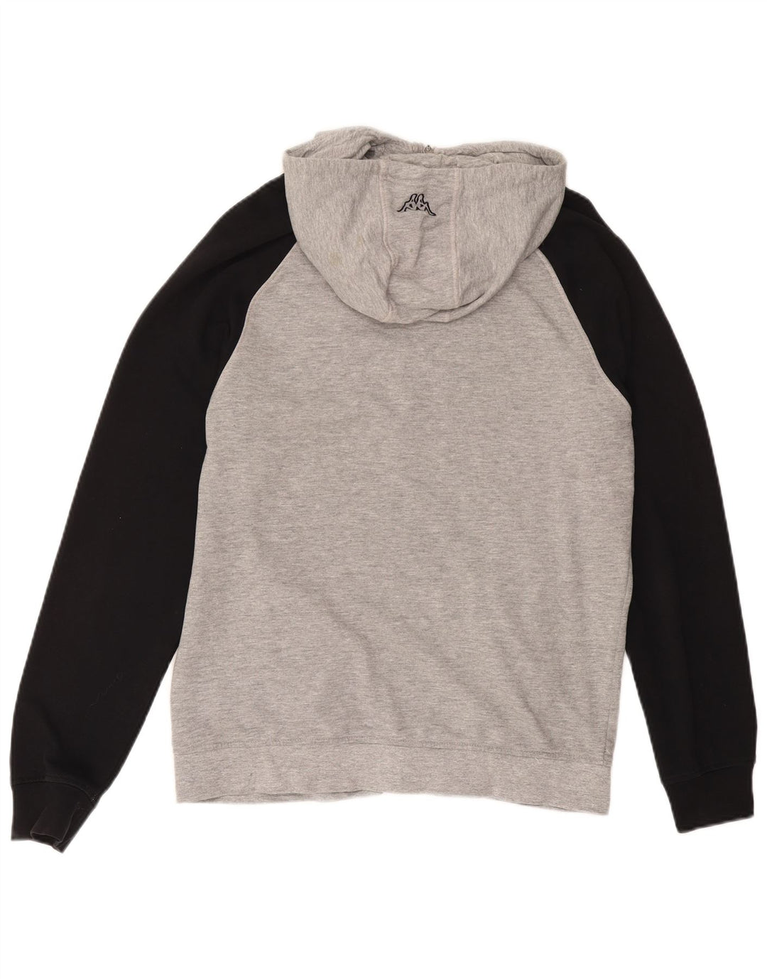 KAPPA Mens Zip Hoodie Sweater Large Grey Colourblock