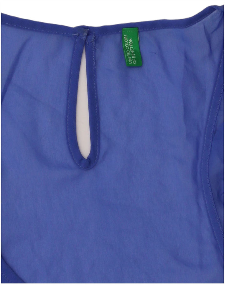 Camicetta senza maniche da donna Benetton Top UK 16 Large Blu