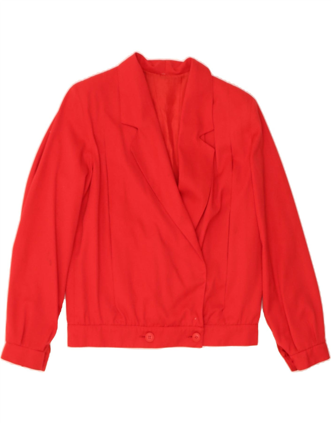 VINTAGE Womens Double Breasted Blazer Jacket UK 18 XL Red Cotton Vintage Vintage and Second-Hand Vintage from Messina Hembry 