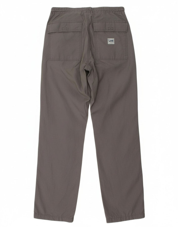 Calça chino reta masculina LEE W28 L34 algodão cinza