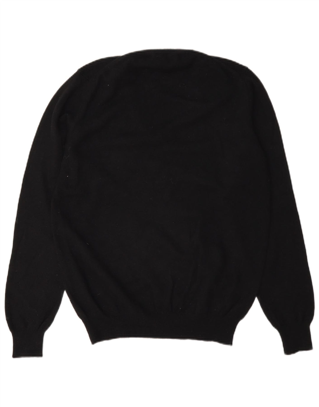 Gant Womens V-Neck Jumper Sweater UK 14 Large Black Wool