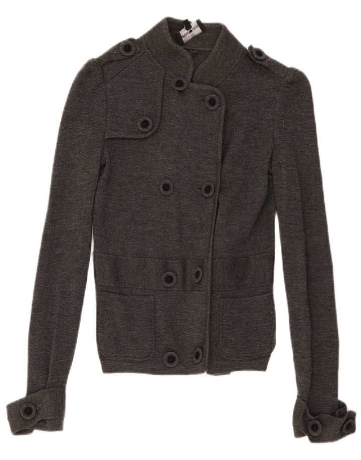 Zweireihiger Cardigan für Damen von Armani IT 38 XS Graue Wolle