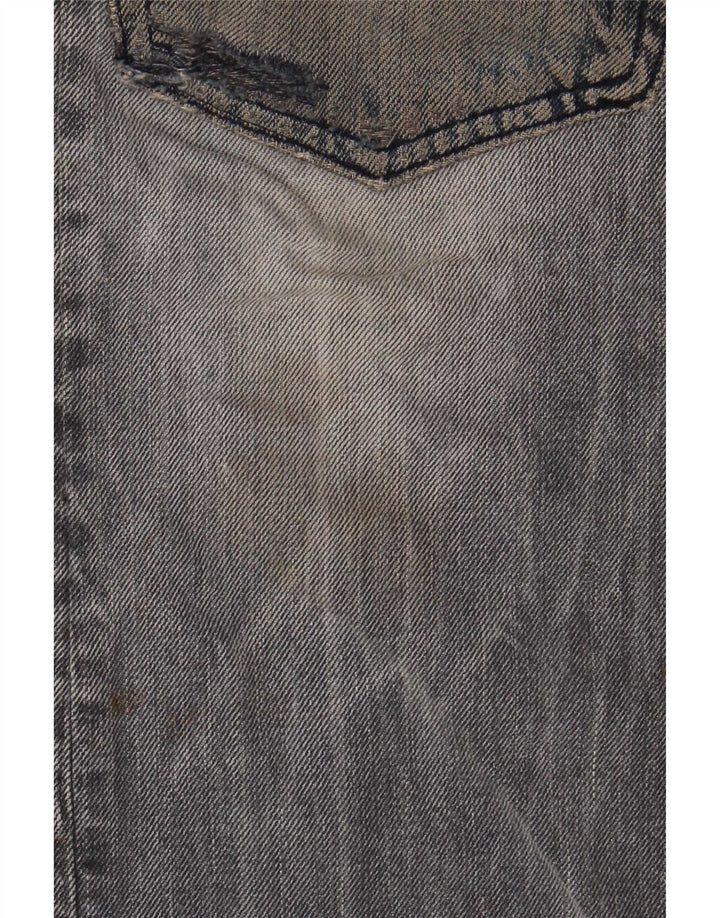 Diesel Mens Distressed Cargo Straight Jeans W32 L34 Blue Cotton