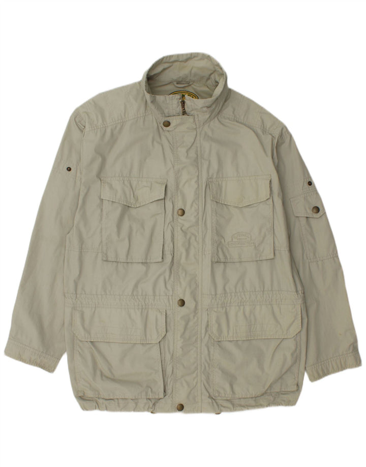 Camel Herre Utility Jacket UK 40 Large Beige Polyester