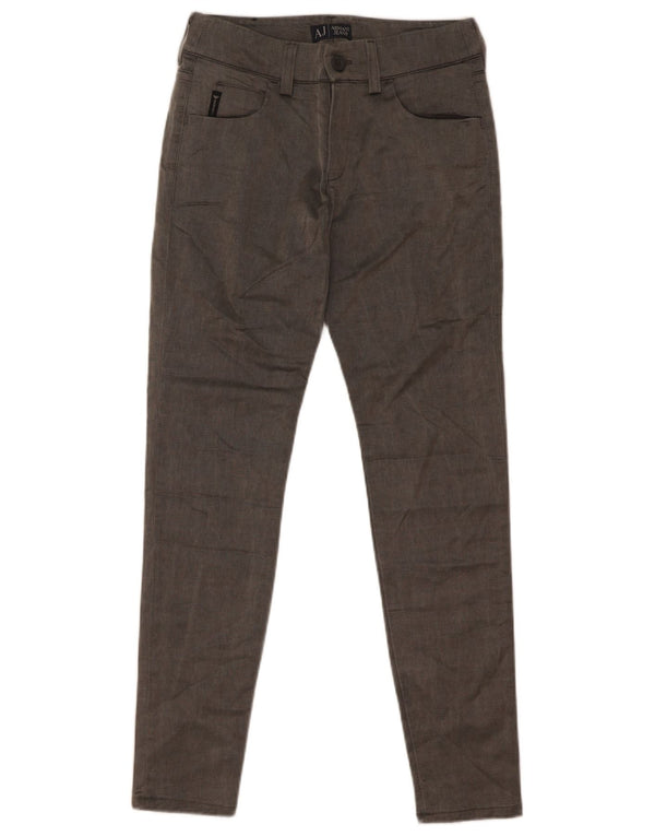 Armani Pantaloni skinny casual pentru femei W25 L29 bumbac gri