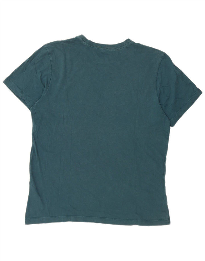 T-shirt grafica Nike Swoosh da uomo in cotone blu medio