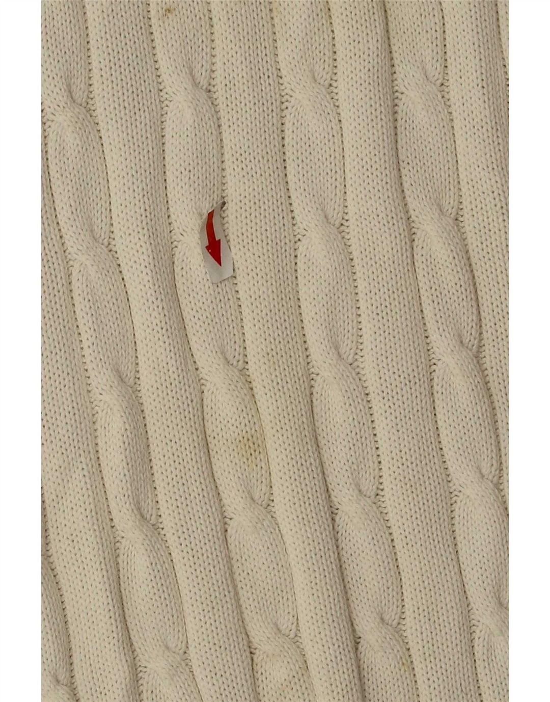Tommy Hilfiger Mens Zip Neck Jumper Sweater Large White Cotton