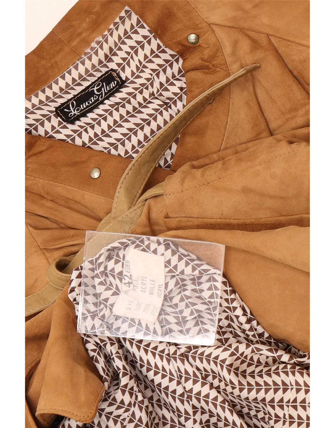 Bomber Vintage de damă din piele intoarsa IT 42 Medium Beige Piele