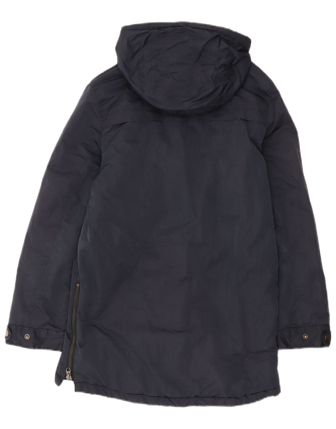 ZARA Boys Hooded Parka Jacket 11-12 Years Navy Blue Nylon