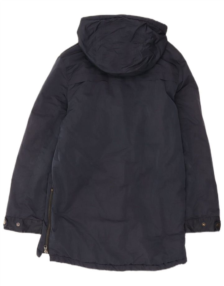 ZARA Boys Hooded Parka Jacket 11-12 Years Navy Blue Nylon