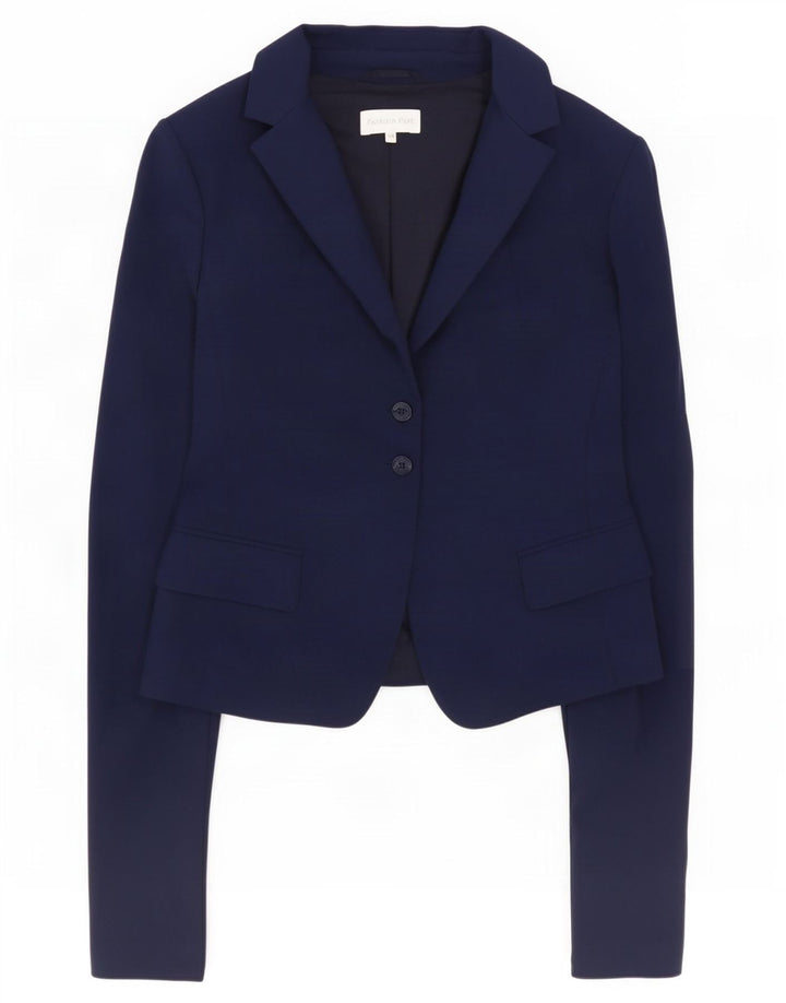 Patrizia Pepe Jachetă Blazer Femei 2 Nasturi IT 46 Mare Bumbac Bleumarin
