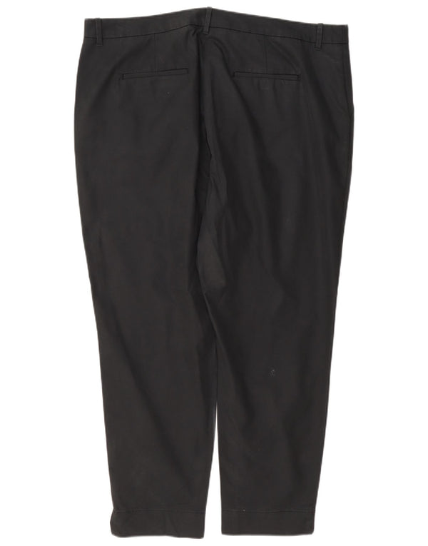 Pantaloni chino dritti da donna Marks & Spencer UK 18 XL W38 L27 Cotone grigio