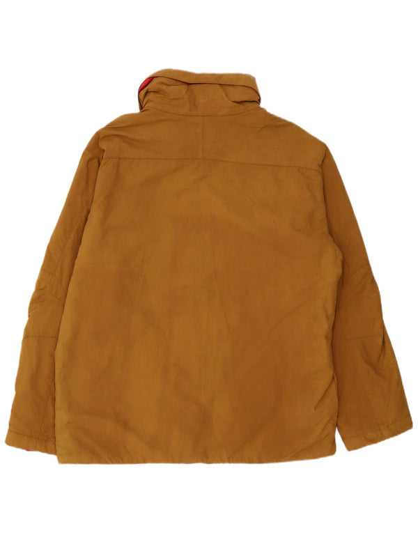 Vintage Mens Windbreaker Jacket IT 50 Large Beige Polyamide