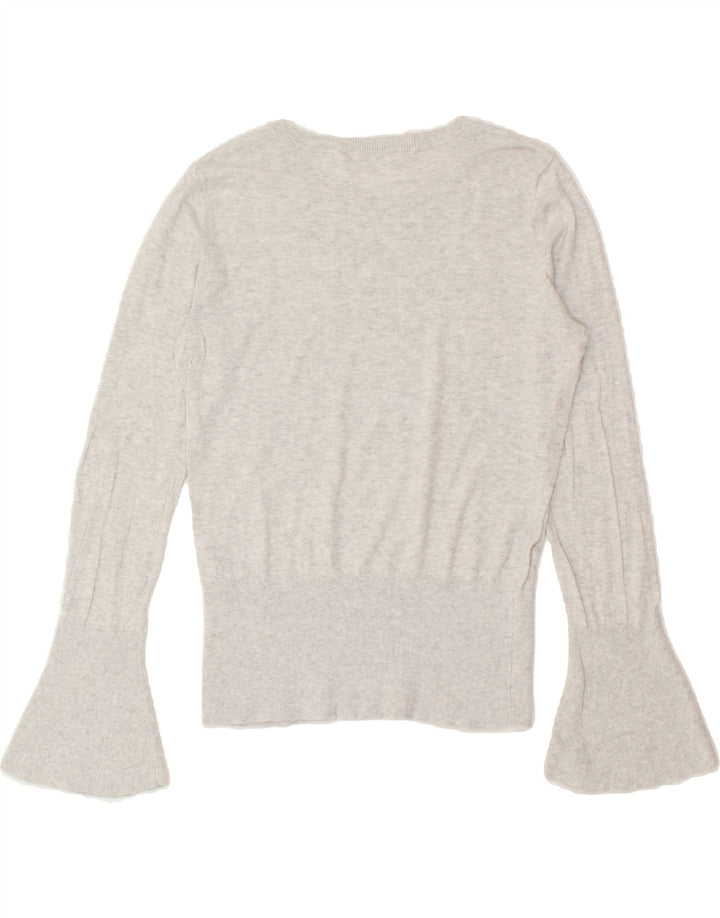 OASIS Womens Boat Neck Jumper Sweater UK 12 Medium Grey Cotton Vintage Oasis and Second-Hand Oasis from Messina Hembry 