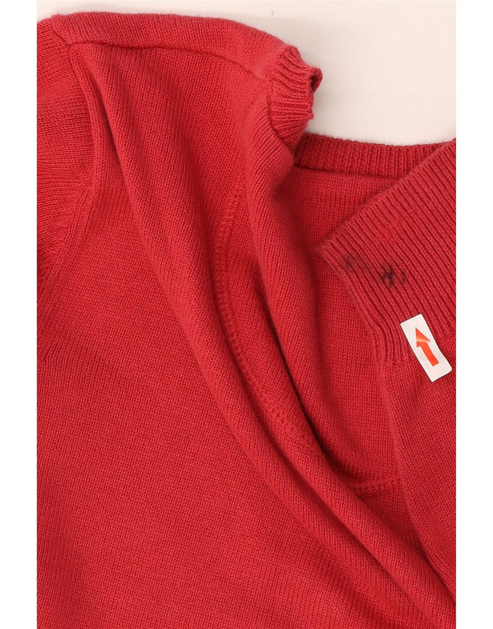 Marks & Spencer Mens Blue Harbour Boat Neck Jumper Sweater Small Red Cotton