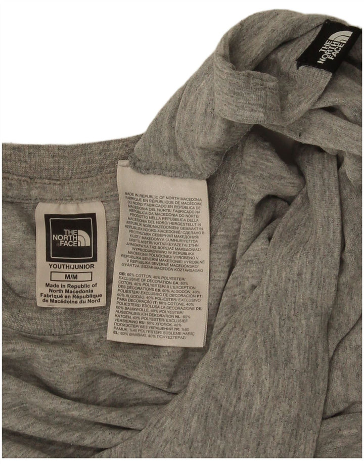 The North Face Boys Graphic T-Shirt Top 9-10 Years Medium Grey Flecked