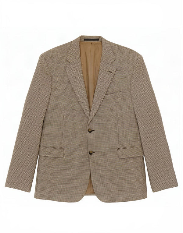 Marks & Spencer Herre 2-knaps blazerjakke UK 44 XL Guld Houndstooth
