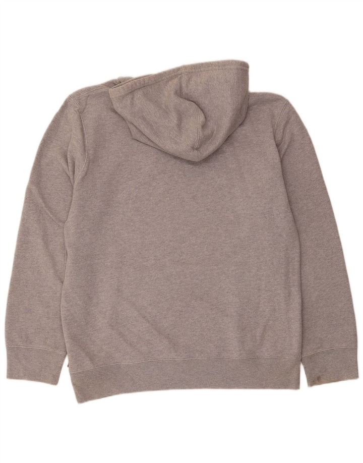 Levi's Mens Graphic Hoodie Jumper Large Grey Cotton