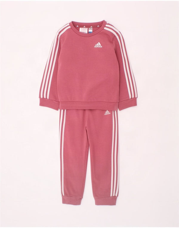 Tuta Intera Bambina Adidas Neonata 18-24 Mesi Cotone Rosa