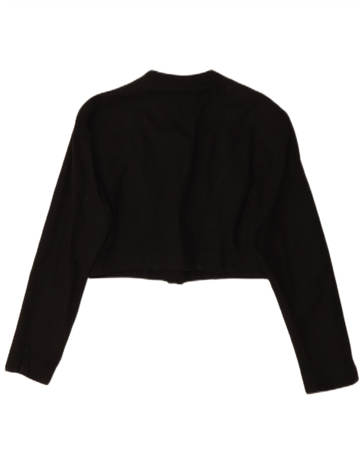 Swinger Womens Crop Bolero Jacket IT 42 Medium Black Cotton
