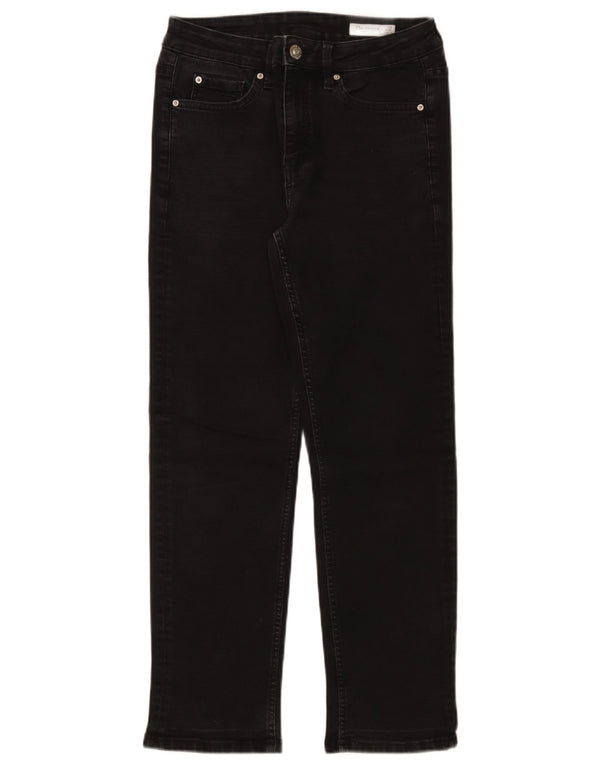 Marks & Spencer Damen The Sienna Straight Jeans UK 12 Medium W30 L27 Schwarz
