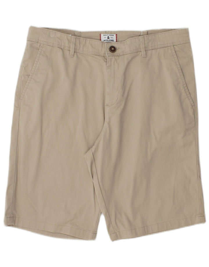 JACK & JONES Mens Chino Shorts Large W32  Beige Cotton