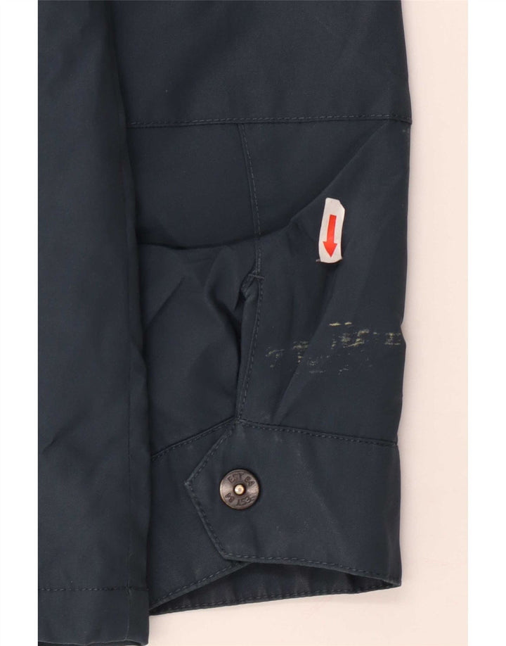 Marks & Spencer Mens Hooded Windbreaker Jacket UK 38 Medium Blue Polyester
