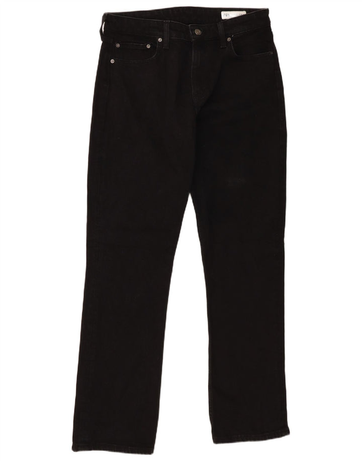 Blugi drepti pentru femei Zara EU 40 Medium W30 L32 Negri