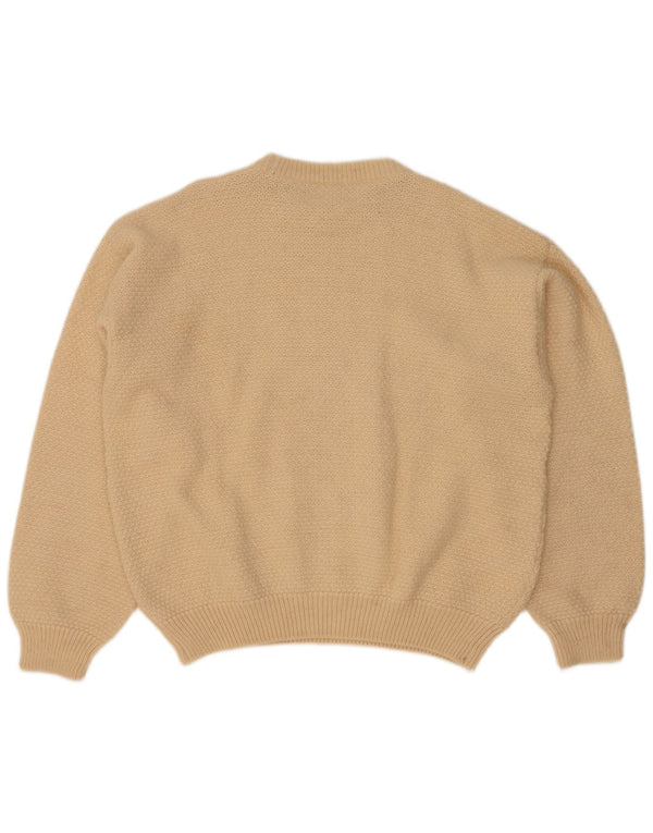 Vintage muški džemper s okruglim izrezom IT 52 Large Off White Alpaca vune
