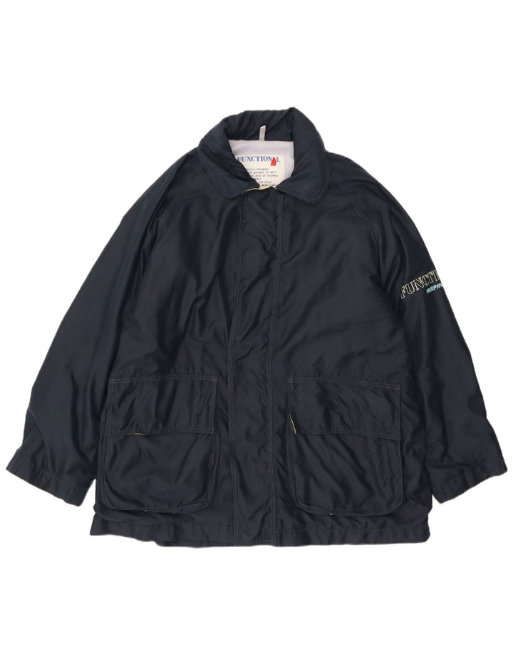 Giacca a vento grafica da uomo Murphy & Nye UK 42 XL poliestere blu navy