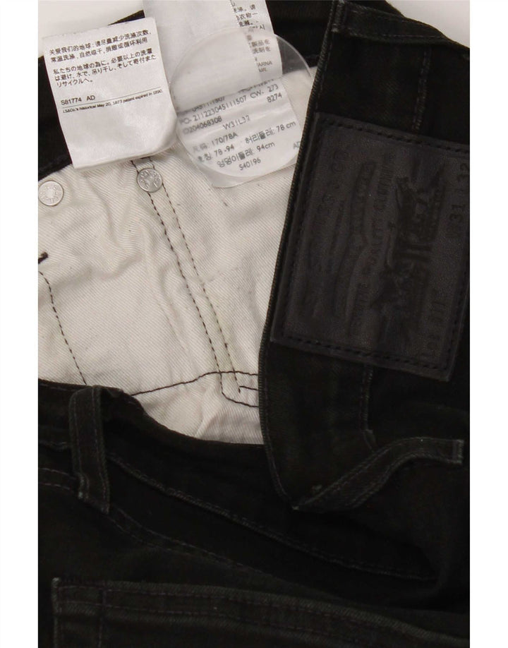 Levi's Mens 511 Slim Jeans W31 L32 Black Cotton