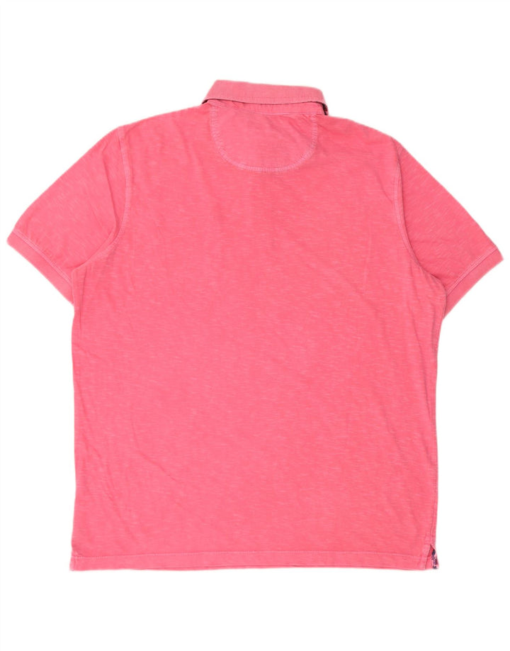 Bugatti Mens Garment Dyed Polo Shirt XL Pink