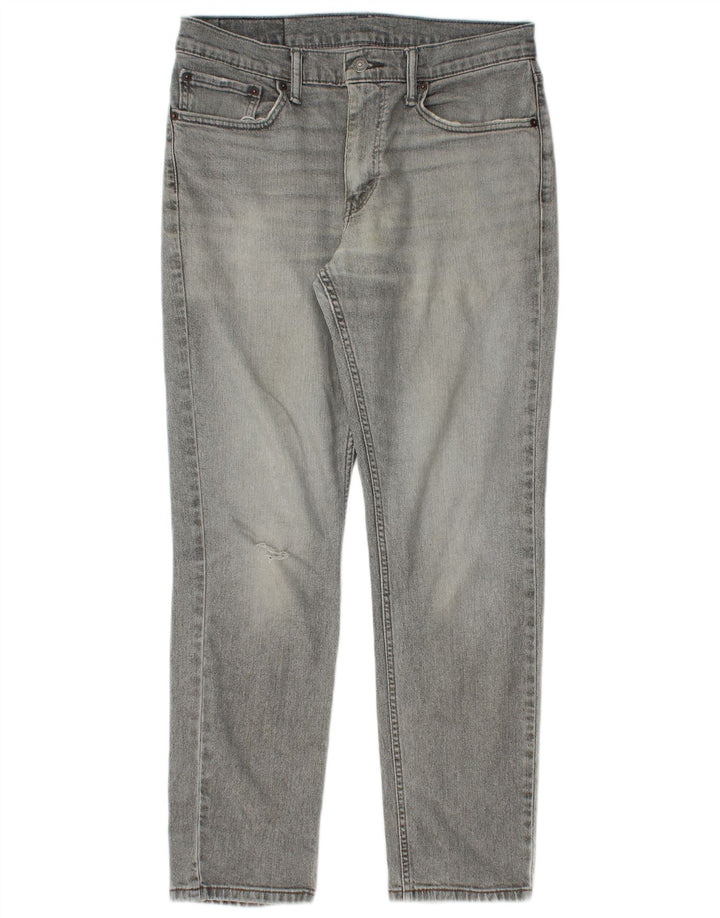 Levi's Herre 511 Distressed Slim Jeans 32 L30 Grå Bomuld