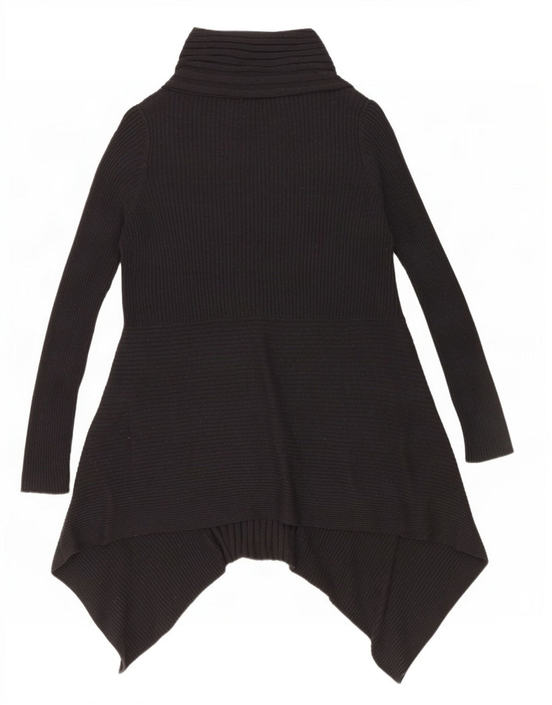 Maglione cardigan asimmetrico da donna Marks & Spencer UK 16 grande nero