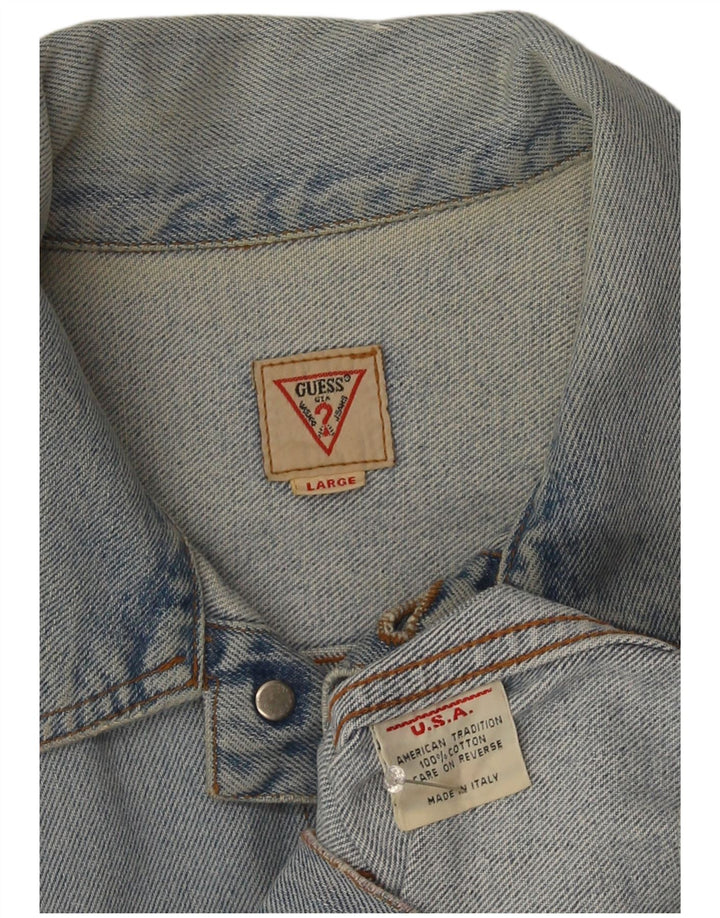 Guess ženska traper jakna UK 14 Large Blue Cotton