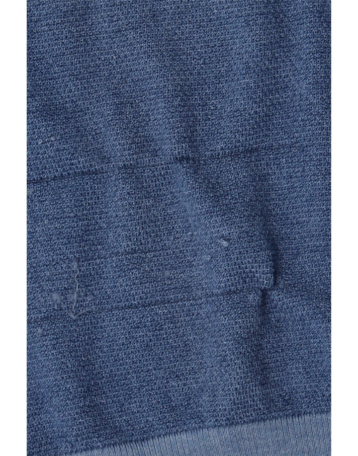 Sun68 Mens Cardigan Sweater Medium Blue Merino Wool