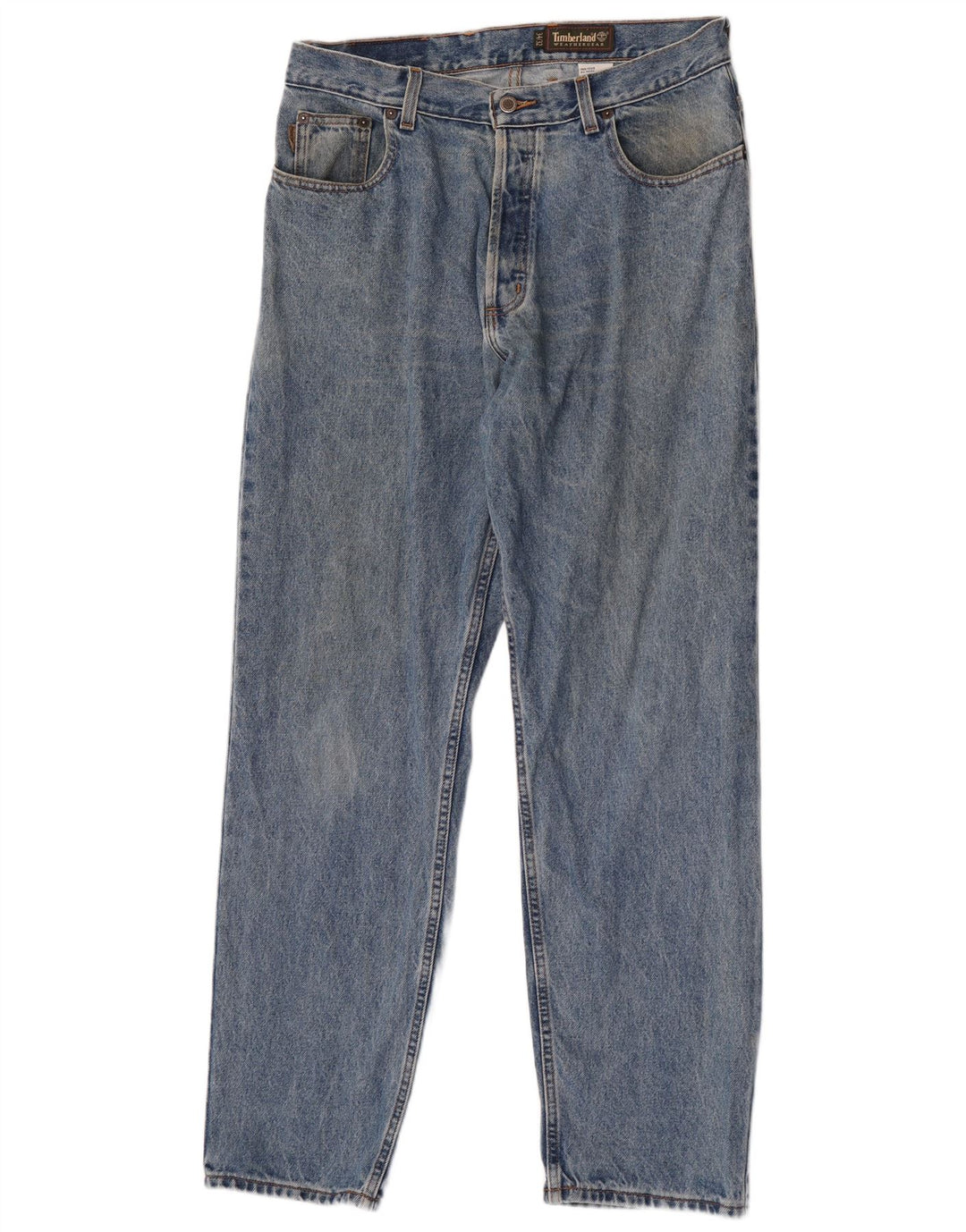 Timberland Mens Straight Jeans W34 L32 Blue Cotton