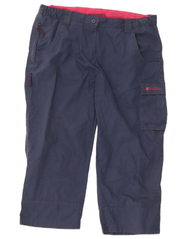 Pantaloni Capri da donna Mountain Warehouse UK 14 Large W36 L21 Blu Navy