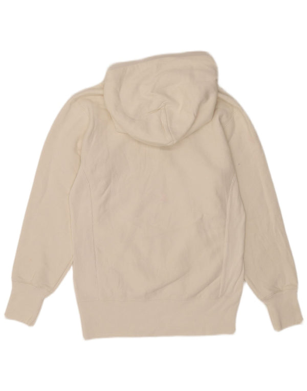 Felpa con cappuccio Champion Reverse Weave da uomo, piccola, in cotone bianco