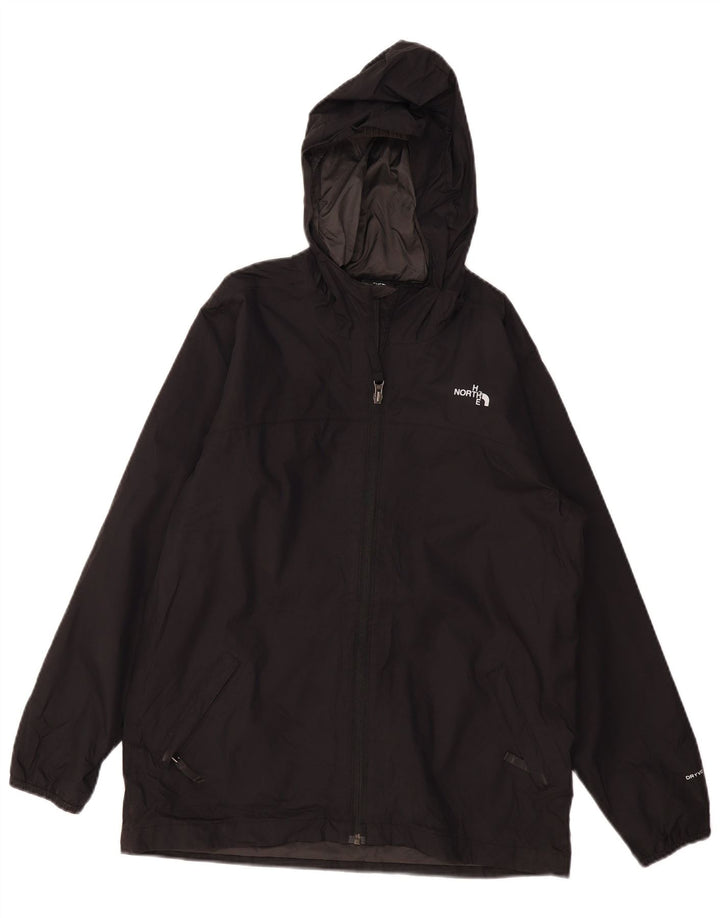 THE NORTH FACE Regnjakke med hætte til drenge 11-12 år Stor sort polyester