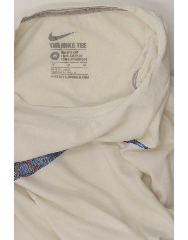 Nike Mens Athletic Cut Graphic T-Shirt Top Medium White