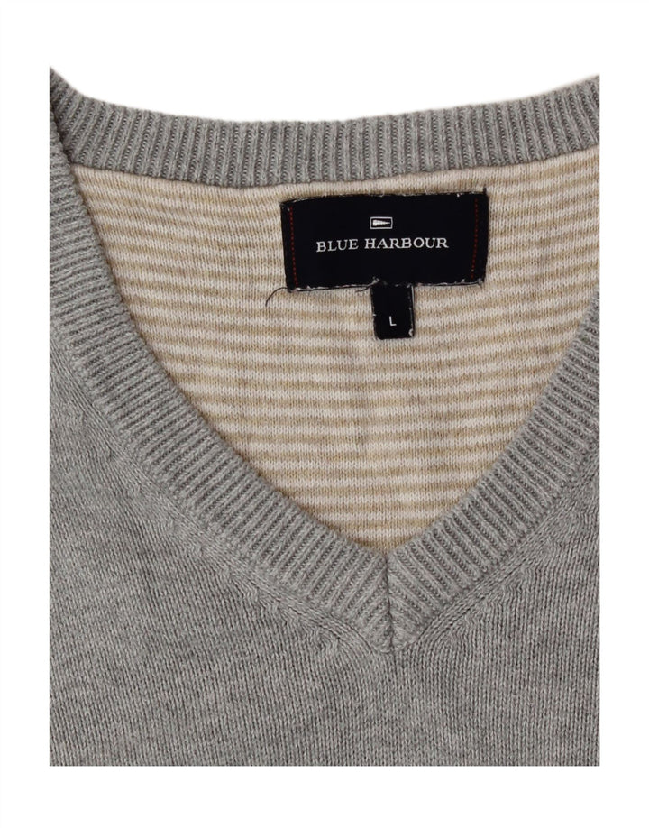 Marks & Spencer Herren-Tanktop „Harbor“ mit V-Ausschnitt, Blau, Größe L, Grau