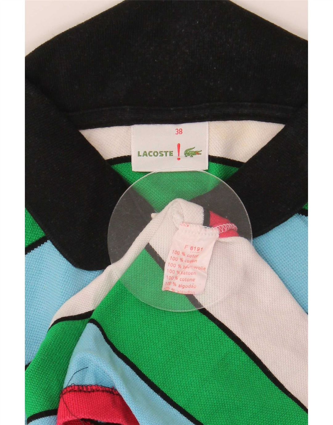 Lacoste Dame Polo Shirt EU 38 Medium Flerfarvet Stribet Bomuld