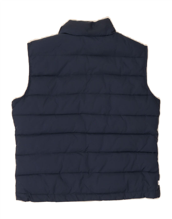 ELLESSE Womens Padded Gilet UK 10 Small Navy Blue Nylon Vintage Ellesse and Second-Hand Ellesse from Messina Hembry 